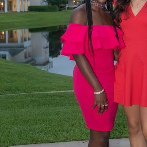 Off shoulder mini dress!!